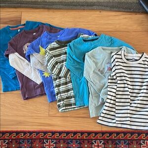 Kids' Multicolor Long Sleeve Shirts - Set of 7